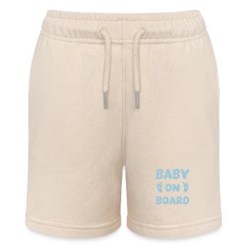 baby on board babyfüße - Stanley/Stella Teenager Bio-Joggingshorts MINI BOLTER - Natur - Vorne