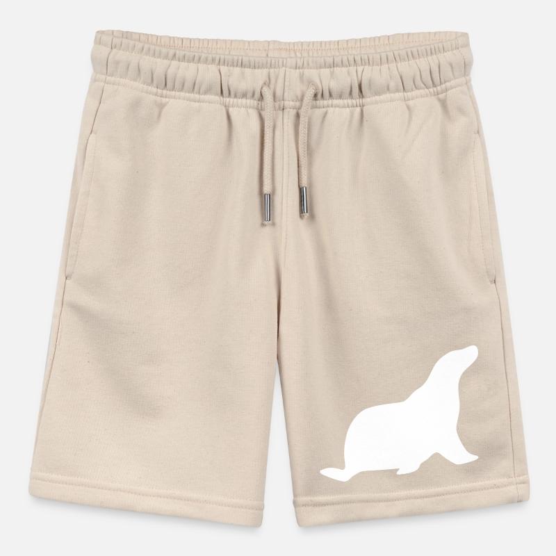 Robbe White Stanley/Stella MINI BOLTER Organic Teen Jogging Shorts