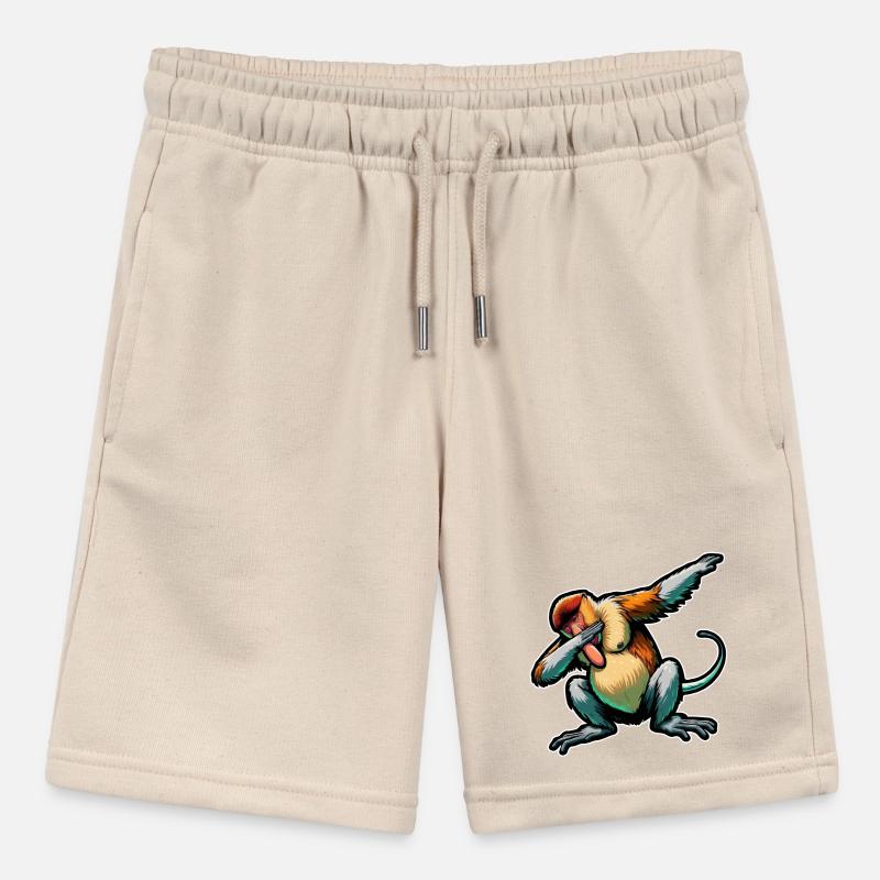 Proboscis Monkey Dabbing Monkey Gift Monkeys Stanley/Stella MINI BOLTER Organic Teen Jogging Shorts