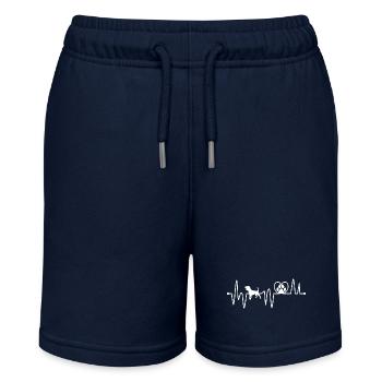 Herzlinie Beagle Pfote Hundepfoten - Stanley/Stella Teenager Bio-Joggingshorts MINI BOLTER - Navy - Vorne