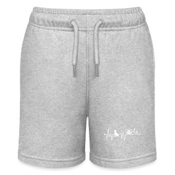 Heartline German Shepherd Paw Print ECG - Stanley/Stella MINI BOLTER Organic Teen Jogging Shorts - navy - Front