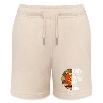 Ossi bis zum Ende - DDR Spruch - Stanley/Stella Teenager Bio-Joggingshorts MINI BOLTER - Natur - Vorne