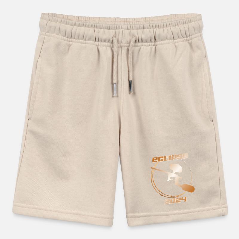 Eclipse 2024, with a paintball marker. Stanley/Stella MINI BOLTER Organic Teen Jogging Shorts