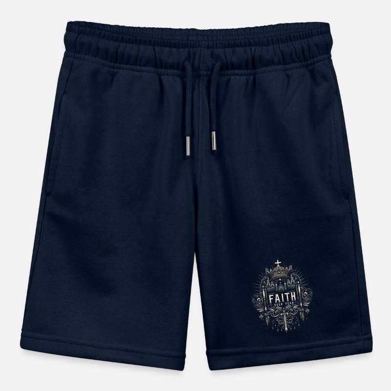 Glaube über Angst – Gothic Krone Stanley/Stella Teenager Bio-Joggingshorts MINI BOLTER