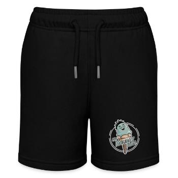 Lachende Eistüte Lustiges Eiscreme Design Spruch - Stanley/Stella Teenager Bio-Joggingshorts MINI BOLTER - Schwarz - Vorne
