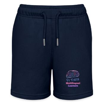 Proud to teach multilingual learners Mehrsprachig - Stanley/Stella MINI BOLTER Organic Teen Jogging Shorts - navy - Front