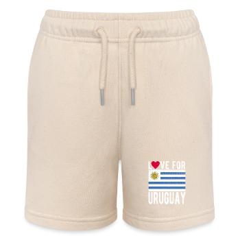 Uruguay Fahne - Stanley/Stella Teenager Bio-Joggingshorts MINI BOLTER - Natur - Vorne