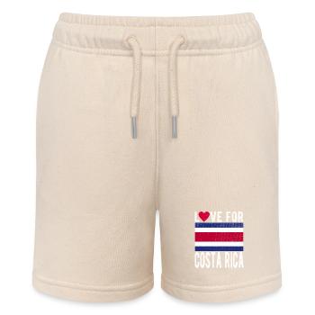 Costa Rica Fahne - Stanley/Stella Teenager Bio-Joggingshorts MINI BOLTER - Natur - Vorne
