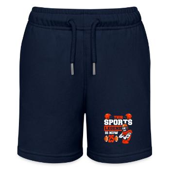 This sports legend is now 25, rugby game 25. - Stanley/Stella MINI BOLTER Organic Teen Jogging Shorts - navy - Front
