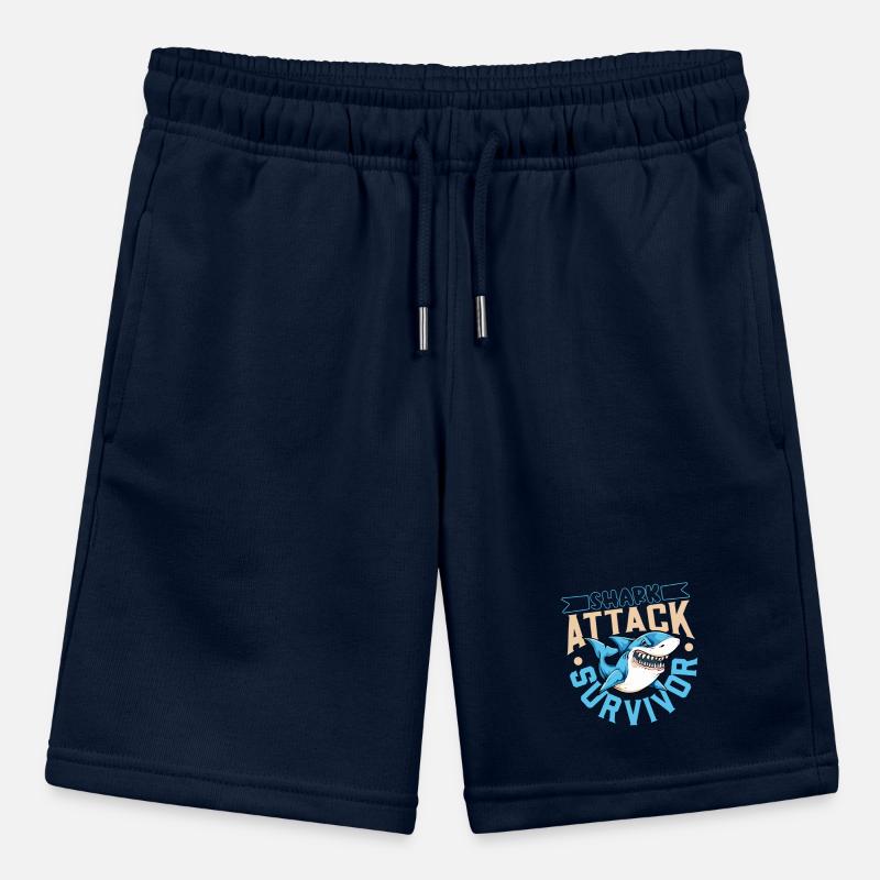 I survived a shark attack - shark bite Stanley/Stella MINI BOLTER Organic Teen Jogging Shorts