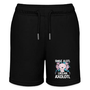 Lächeln Sie wie ein Axolotl - Stanley/Stella Teenager Bio-Joggingshorts MINI BOLTER - Schwarz - Vorne