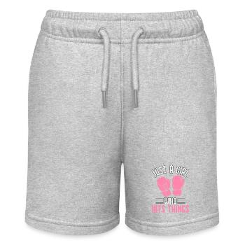 Just A Girl who hits things - Stanley/Stella MINI BOLTER Organic Teen Jogging Shorts - navy - Front