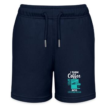Turning Coffee into Budget Reports - Stanley/Stella MINI BOLTER Organic Teen Jogging Shorts - navy - Front