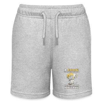I cook, therefore I am - humorous message - Stanley/Stella MINI BOLTER Organic Teen Jogging Shorts - navy - Front