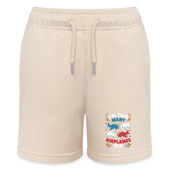 Ich Bin So Viele Flugzeuge Alt - Kinder 2 Jahre - Stanley/Stella Teenager Bio-Joggingshorts MINI BOLTER - Natur - Vorne