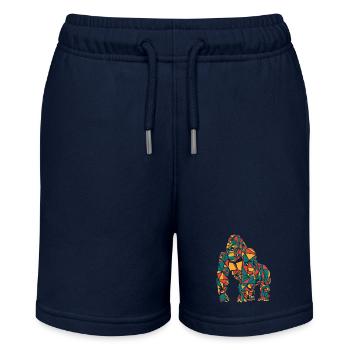 Gorille géométrique coloré - Short bio MINI BOLTER Stanley/Stella Ado - bleu marine - Devant