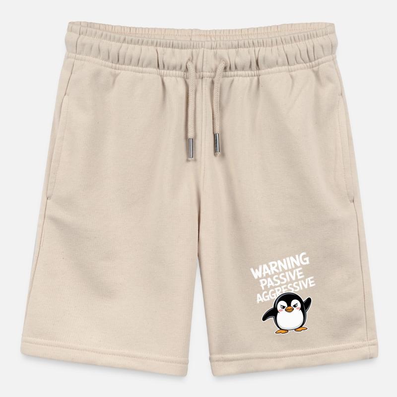 Beware Passive Aggressive Funny Penguin Stanley/Stella MINI BOLTER Organic Teen Jogging Shorts