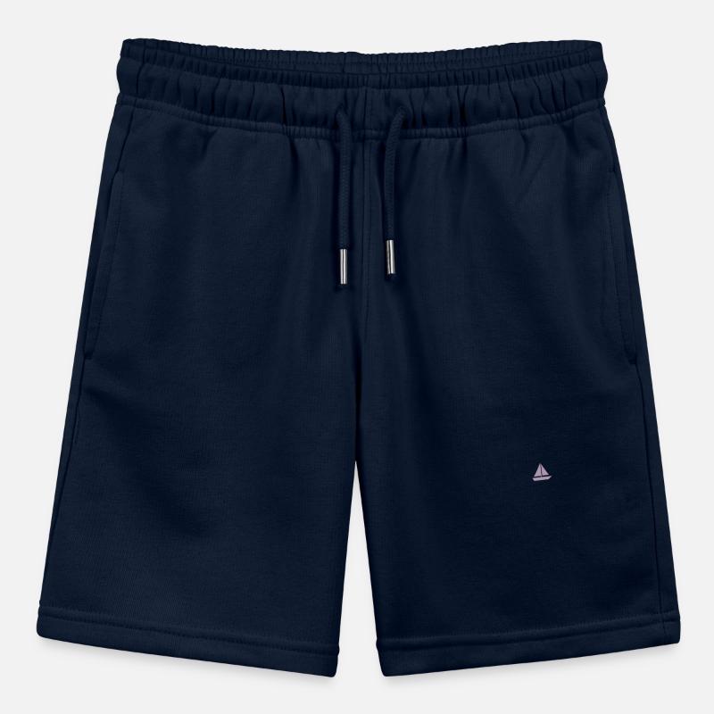 Minimalist Sailing Dinghy Silhouette Captain Stanley/Stella MINI BOLTER Organic Teen Jogging Shorts