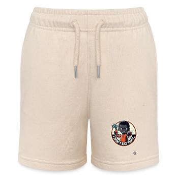Little boy with carrot, I don't eat that! - Stanley/Stella MINI BOLTER Organic Teen Jogging Shorts - soft Ecru - Front