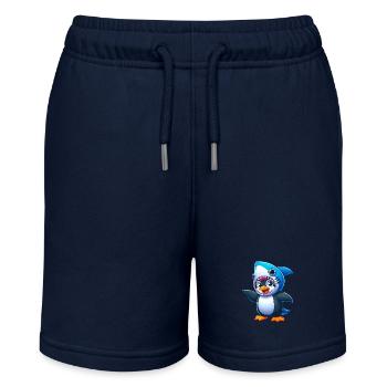 Lustiger Pinguin Hai Karneval Cartoon - Stanley/Stella Teenager Bio-Joggingshorts MINI BOLTER - Navy - Vorne