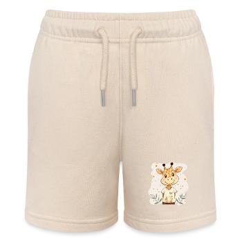 Giraffe for children - Stanley/Stella MINI BOLTER Organic Teen Jogging Shorts - soft Ecru - Front