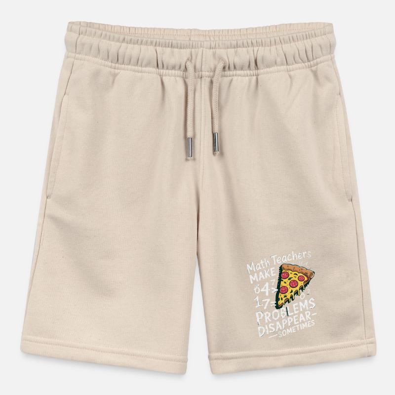 Funny Math Teacher Design Pizza & Problem Solving Stanley/Stella MINI BOLTER Organic Teen Jogging Shorts
