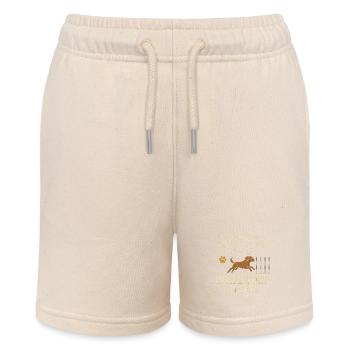 Hundesport Mama Agility Hund Shirt Geschenk - Stanley/Stella Teenager Bio-Joggingshorts MINI BOLTER - Natur - Vorne