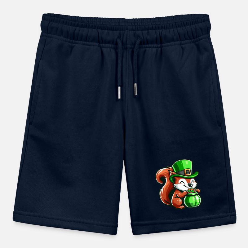 St. Patrick's Day Süßes Eichhörnchen Comic Design Stanley/Stella Teenager Bio-Joggingshorts MINI BOLTER