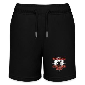 Drummer Woman Schlagzeugerin Girls Band - Stanley/Stella MINI BOLTER Organic Teen Jogging Shorts - black - Front