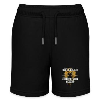 Drummer Woman Schlagzeugerin Girls Band - Stanley/Stella MINI BOLTER Organic Teen Jogging Shorts - black - Front