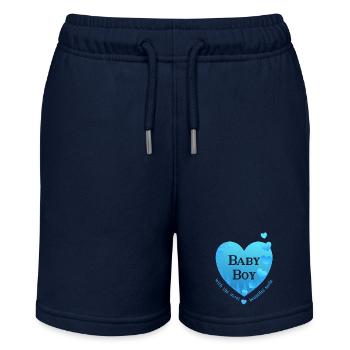 Junge Geburt - Stanley/Stella Teenager Bio-Joggingshorts MINI BOLTER - Navy - Vorne