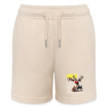 XMAS Merry Christmas Reindeer - Stanley/Stella MINI BOLTER Organic Teen Jogging Shorts - soft Ecru - Front