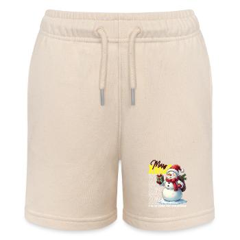 XMAS Merry Christmas Snowman - Stanley/Stella MINI BOLTER Organic Teen Jogging Shorts - soft Ecru - Front