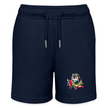 Penguin Pilot Flight License Airplane Propeller Machin - Stanley/Stella MINI BOLTER Organic Teen Jogging Shorts - navy - Front