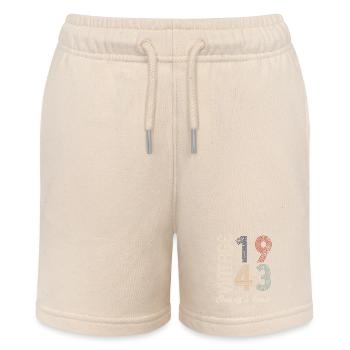 81st Birthday 1943 - Vintage Retro Gift Idea - Stanley/Stella MINI BOLTER Organic Teen Jogging Shorts - soft Ecru - Front
