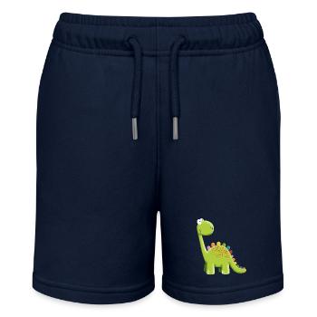 Lustiger Bunter Stegosaurus Dinosaurier I Geschenk - Stanley/Stella Teenager Bio-Joggingshorts MINI BOLTER - Navy - Vorne