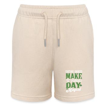 Fortune Cookies Make St Patricks Day Magical - Stanley/Stella MINI BOLTER Organic Teen Jogging Shorts - soft Ecru - Front