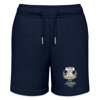 Koala Lover Hug Floral Mum Happy Mother's Day - Stanley/Stella MINI BOLTER Organic Teen Jogging Shorts - navy - Front