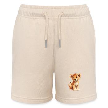 Lion mignon pour bébés et enfants - Short bio MINI BOLTER Stanley/Stella Ado - écru doux - Devant