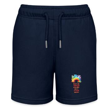 Farbenspiel des Lebens - Stanley/Stella Teenager Bio-Joggingshorts MINI BOLTER - Navy - Vorne