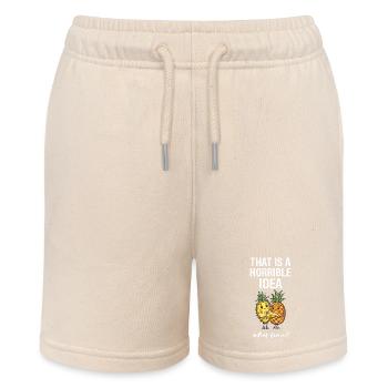 Pineapple Belongs On Pizza Pizza Pineapple - Stanley/Stella MINI BOLTER Organic Teen Jogging Shorts - soft Ecru - Front