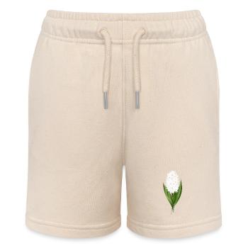 Weiße Hyazinthe – Zartheit in Blütenform - Stanley/Stella Teenager Bio-Joggingshorts MINI BOLTER - Natur - Vorne