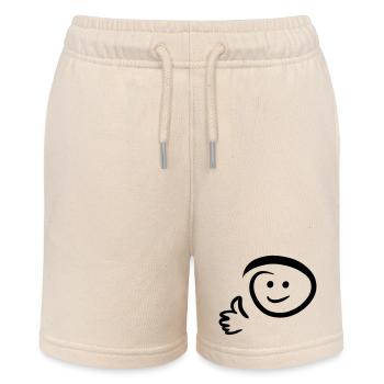 Gesicht lächelt zeigt Daumen hoch. Emoticon - Stanley/Stella Teenager Bio-Joggingshorts MINI BOLTER - Natur - Vorne