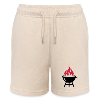 Icône de flamme de gril - Short bio MINI BOLTER Stanley/Stella Ado - écru doux - Devant