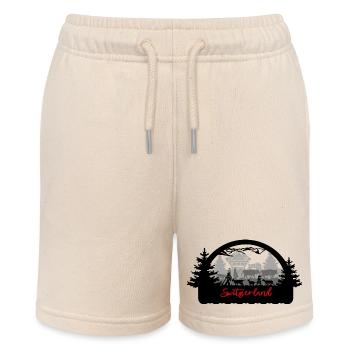 Switzerland Scherenschnitt - Stanley/Stella Teenager Bio-Joggingshorts MINI BOLTER - Natur - Vorne