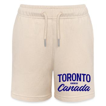 Toronto Canada Schriftzug Design - Stanley/Stella Teenager Bio-Joggingshorts MINI BOLTER - Natur - Vorne