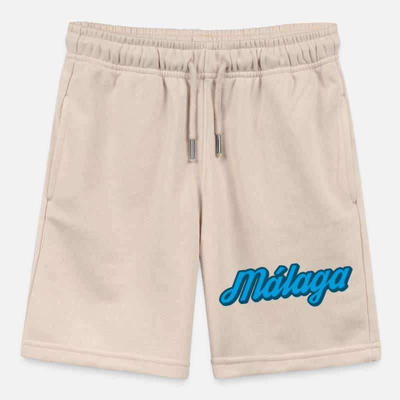 Málaga Coastal Script Blue Stanley/Stella MINI BOLTER Organic Teen Jogging Shorts