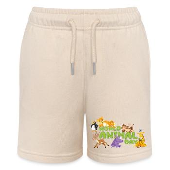 Journée mondiale des animaux Cartoon Tee - Short bio MINI BOLTER Stanley/Stella Ado - écru doux - Devant