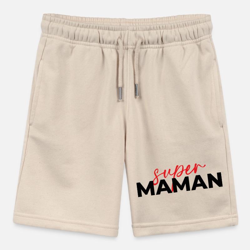 Super Maman Script Rouge sur Noir Short bio MINI BOLTER Stanley/Stella Ado