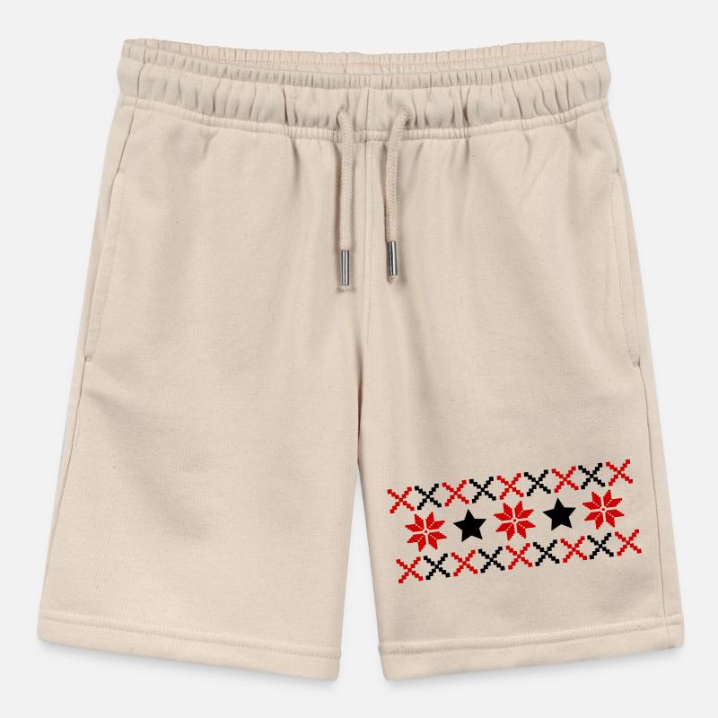 Norwegian Pattern Winter Stanley/Stella MINI BOLTER Organic Teen Jogging Shorts